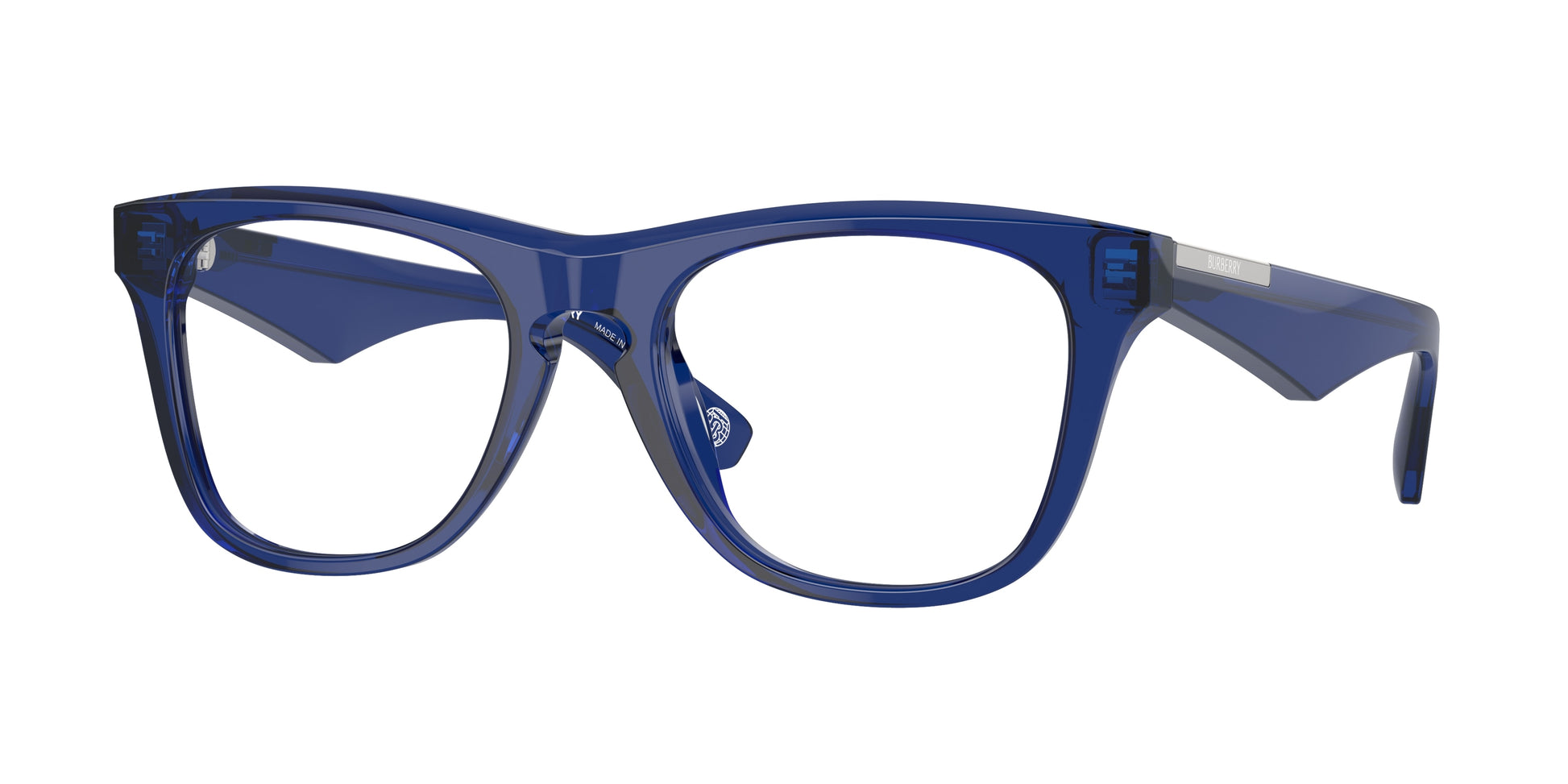Burberry BE2409 Square Eyeglasses  4110-Blue 53-145-19 - Color Map Blue