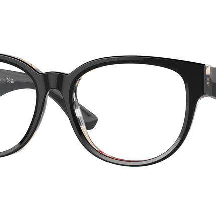Burberry BE2410 Phantos Eyeglasses  4121-Top Black On Vintage Check 53-140-17 - Color Map Black