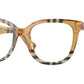 Burberry BE2415F Square Eyeglasses  4146-Check Sand 53-140-19 - Color Map Brown