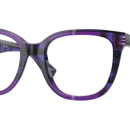 Burberry BE2415 Square Eyeglasses  4113-Check Violet 51-140-19 - Color Map Violet