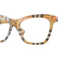 Burberry BE2416F Cat Eye Eyeglasses  4146-Check Sand 52-140-16 - Color Map Brown