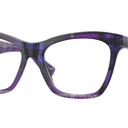 Burberry BE2416 Cat Eye Eyeglasses  4113-Check Violet 54-140-16 - Color Map Violet