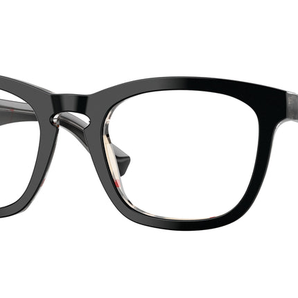 Burberry BE2417 Square Eyeglasses  4121-Top Black On Vintage Check 53-145-21 - Color Map Black