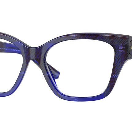 Burberry BE2420 Cat Eye Eyeglasses  4114-Check Blue 54-140-16 - Color Map Blue