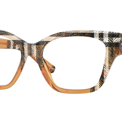 Burberry BE2420 Cat Eye Eyeglasses  4146-Check Sand 54-140-16 - Color Map Brown