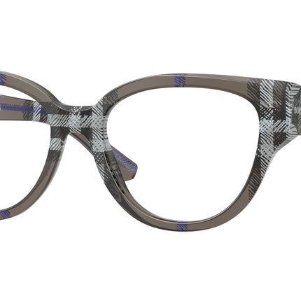 Burberry BE2421 Phantos Eyeglasses  4147-Check Lichen 53-140-17 - Color Map Grey