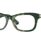 Burberry BE2422F Rectangle Eyeglasses  4125-Check Green 52-145-19 - Color Map Green