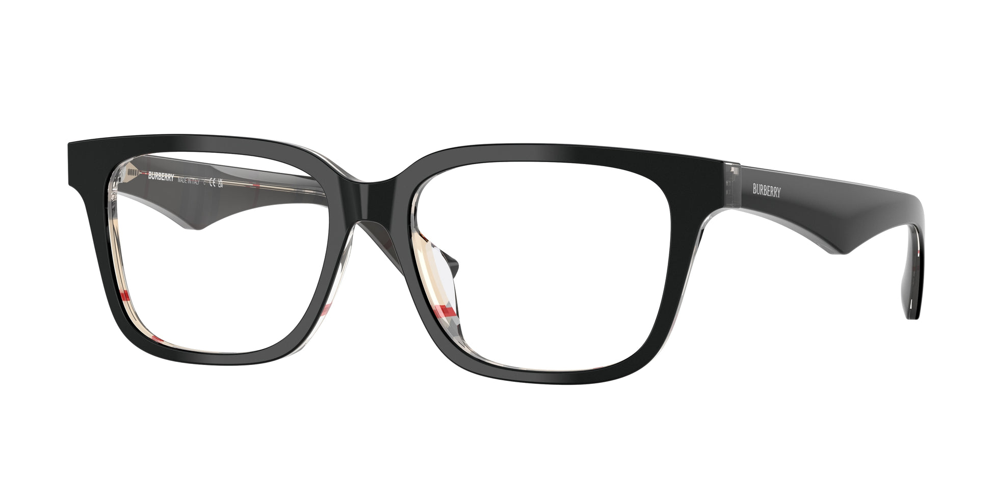Burberry BE2425D Square Eyeglasses  4121-Top Black On Vintage Check 54-145-16 - Color Map Black