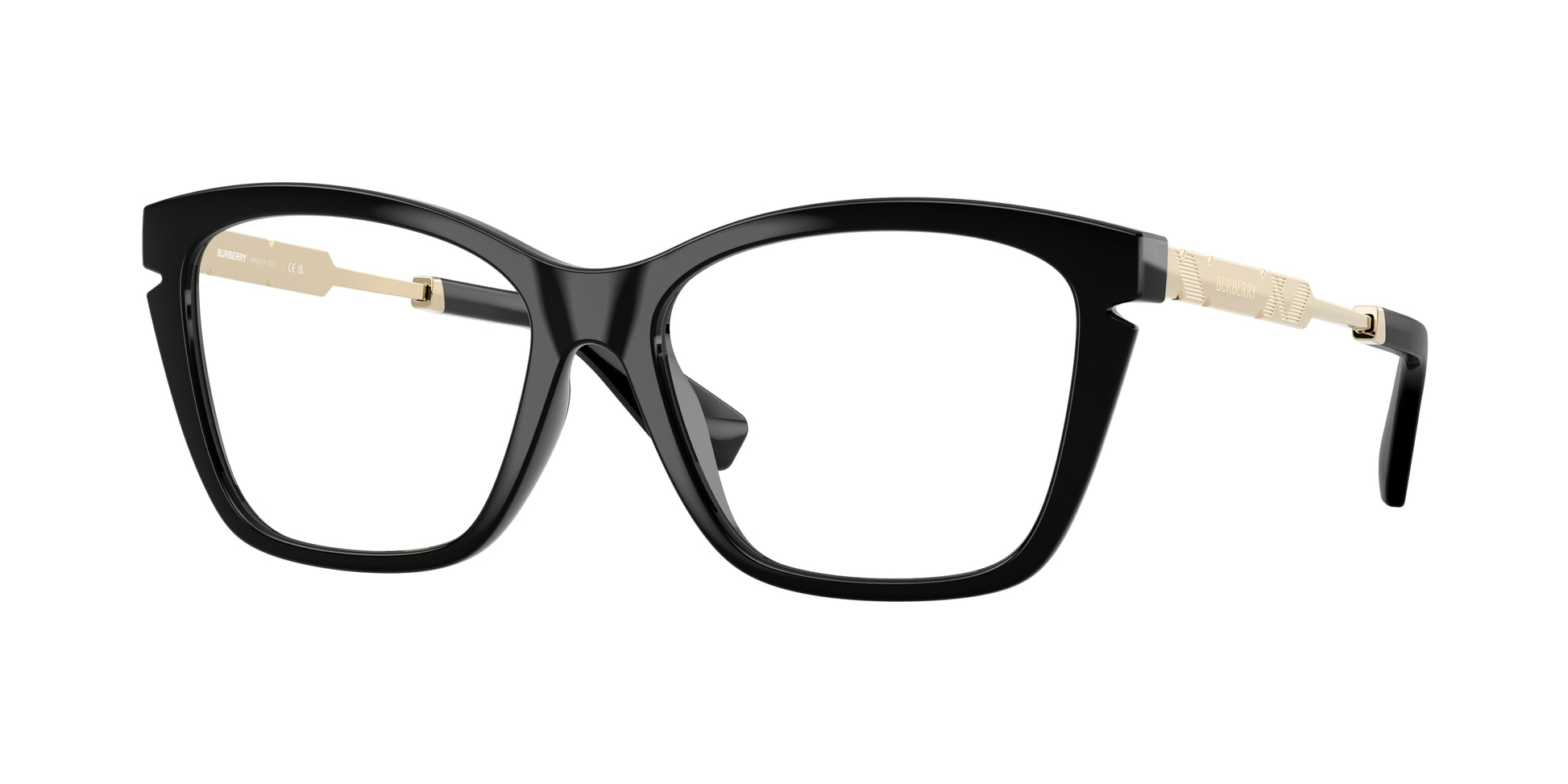 Burberry BE2427U Cat Eye Eyeglasses  3001-Black 54-140-16 - Color Map Black