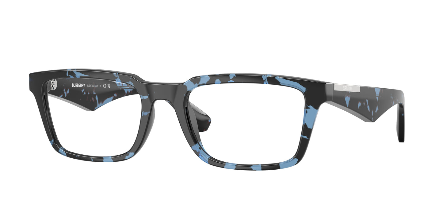 Burberry BE2428U Rectangle Eyeglasses  4111-Blue Havana 54-145-20 - Color Map Blue