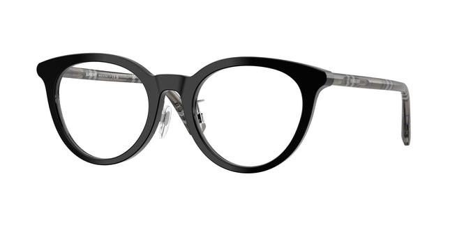 Burberry BE2429F Round Eyeglasses  4165-Black 50-140-20 - Color Map Black