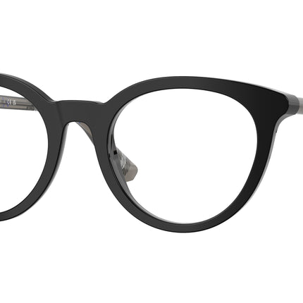 Burberry BE2429 Round Eyeglasses  4165-Black 50-140-20 - Color Map Black