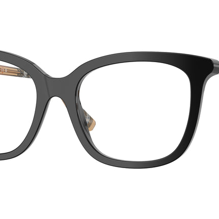 Burberry BE2430 Square Eyeglasses  4161-Black 53-140-18 - Color Map Black