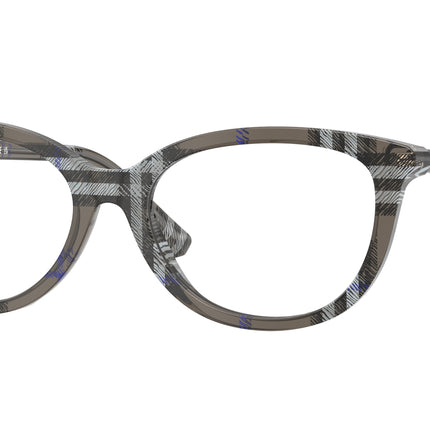 Burberry BE2431F Cat Eye Eyeglasses  4166-Check Lichen 52-140-17 - Color Map Grey