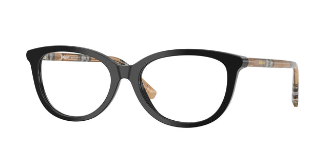 Burberry BE2431 Cat Eye Eyeglasses  4161-Black 54-140-17 - Color Map Black