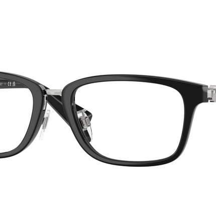 Burberry BE2437D Rectangle Eyeglasses  3001-Black 53-140-18 - Color Map Black