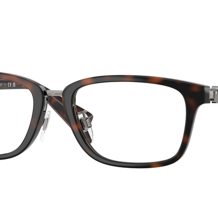 Burberry BE2437D Rectangle Eyeglasses  3002-Dark Havana 53-140-18 - Color Map Brown