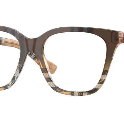 Burberry BE2438F Square Eyeglasses  4202-Check Sand 53-140-17 - Color Map Brown