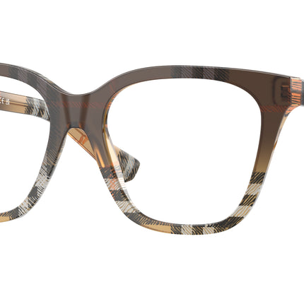 Burberry BE2438 Square Eyeglasses  4202-Check Sand 53-140-17 - Color Map Brown