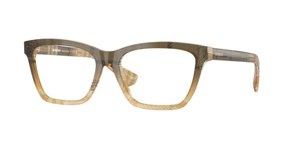 Burberry BE2440F Rectangle Eyeglasses  4201-Check Beige 52-140-16 - Color Map Brown