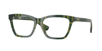 Burberry BE2440 Rectangle Eyeglasses  4169-Check Green 54-140-16 - Color Map Green