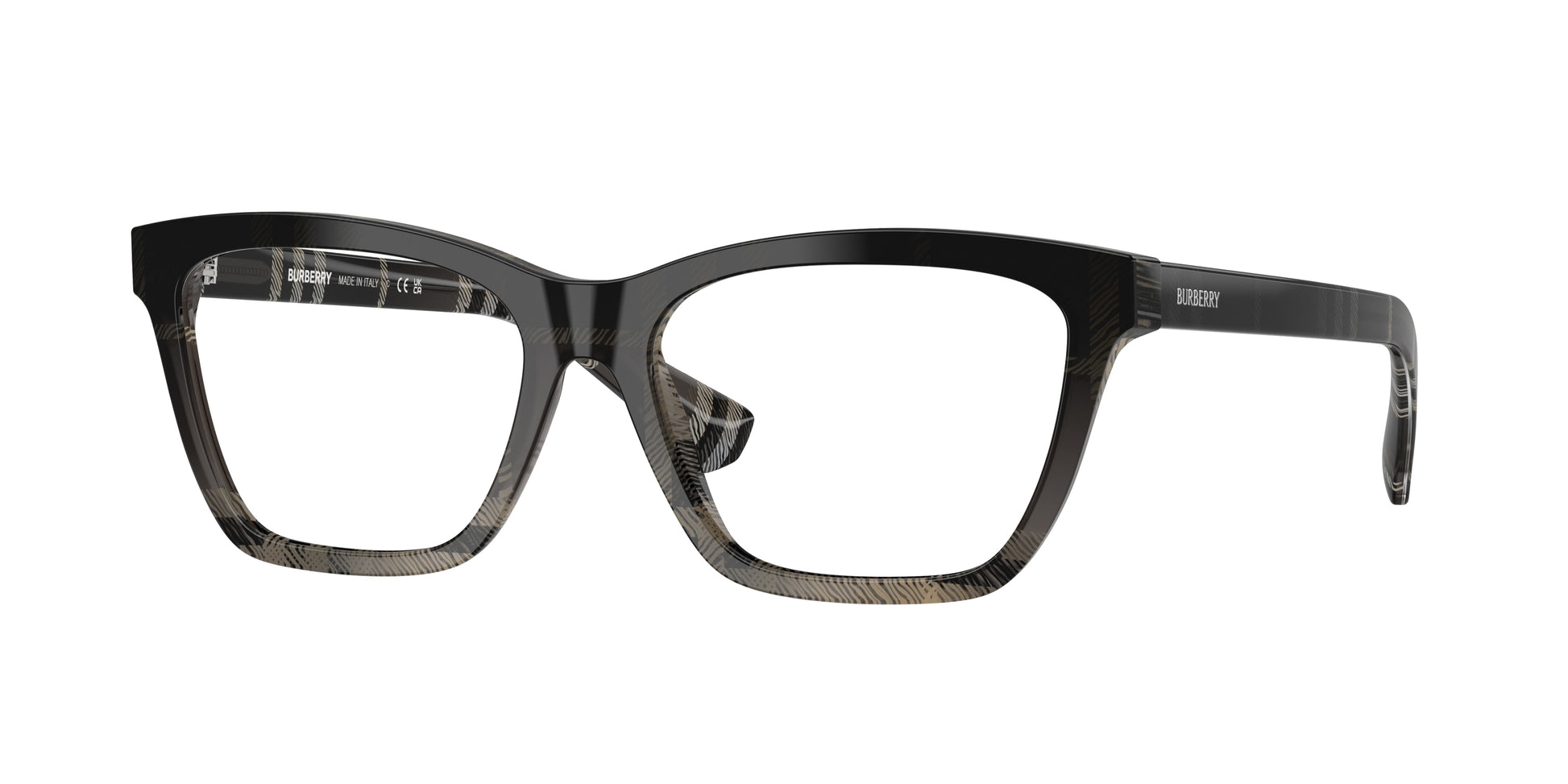 Burberry BE2440 Rectangle Eyeglasses  4200-Grey Check 54-140-16 - Color Map Grey