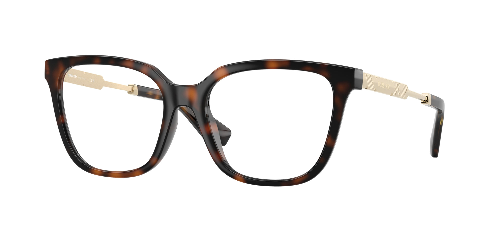 Burberry BE2441U Square Eyeglasses  3002-Dark Havana 53-140-17 - Color Map Brown