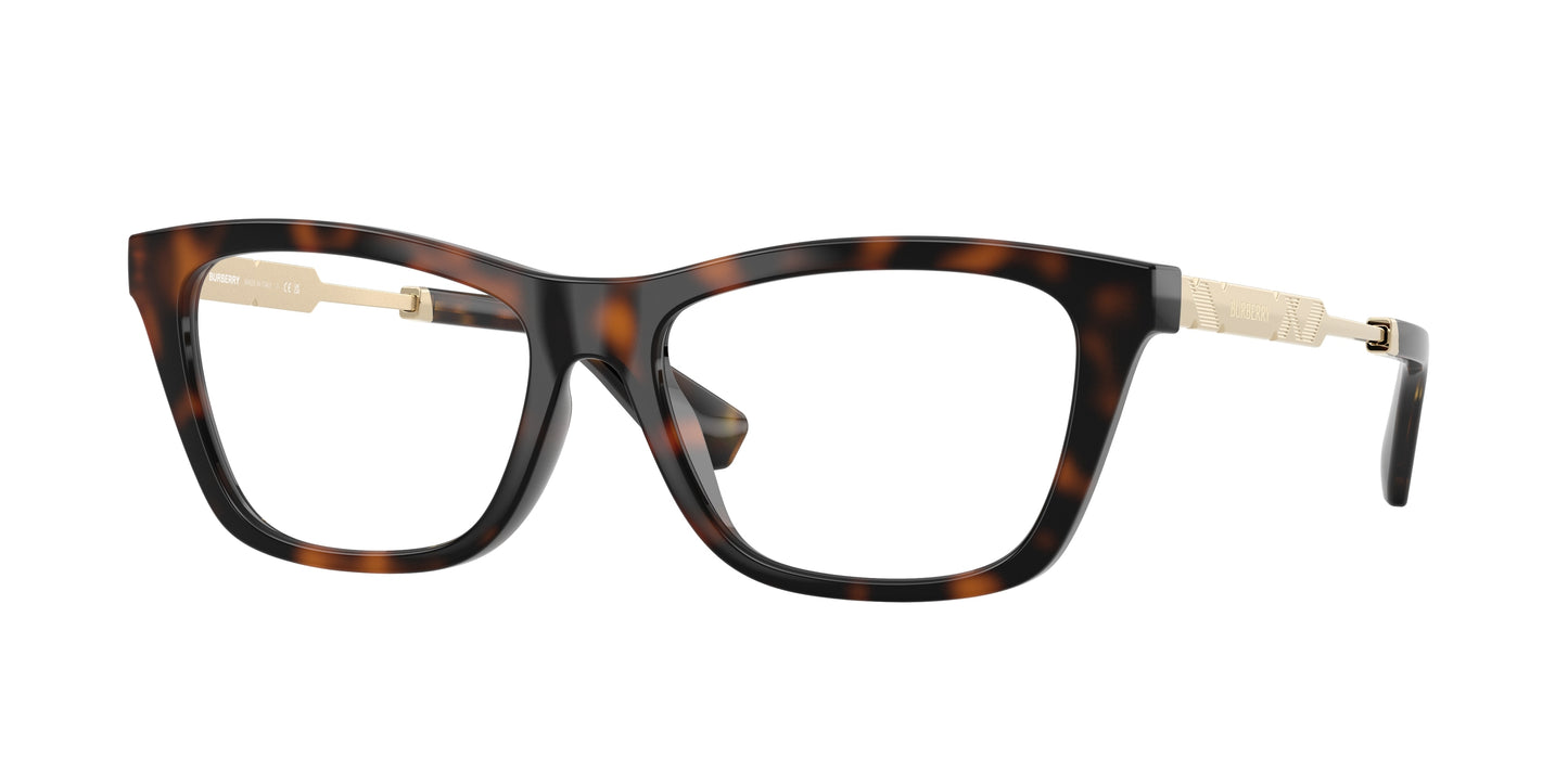 Burberry BE2442U Rectangle Eyeglasses  3002-Dark Havana 54-140-16 - Color Map Brown
