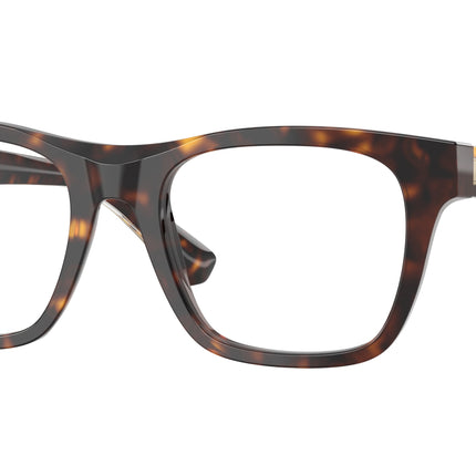Burberry BE2445F Square Eyeglasses  4205-Dark Havana 52-145-19 - Color Map Brown