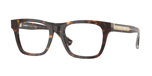 Burberry BE2445 Square Eyeglasses  4205-Dark Havana 52-145-19 - Color Map Brown