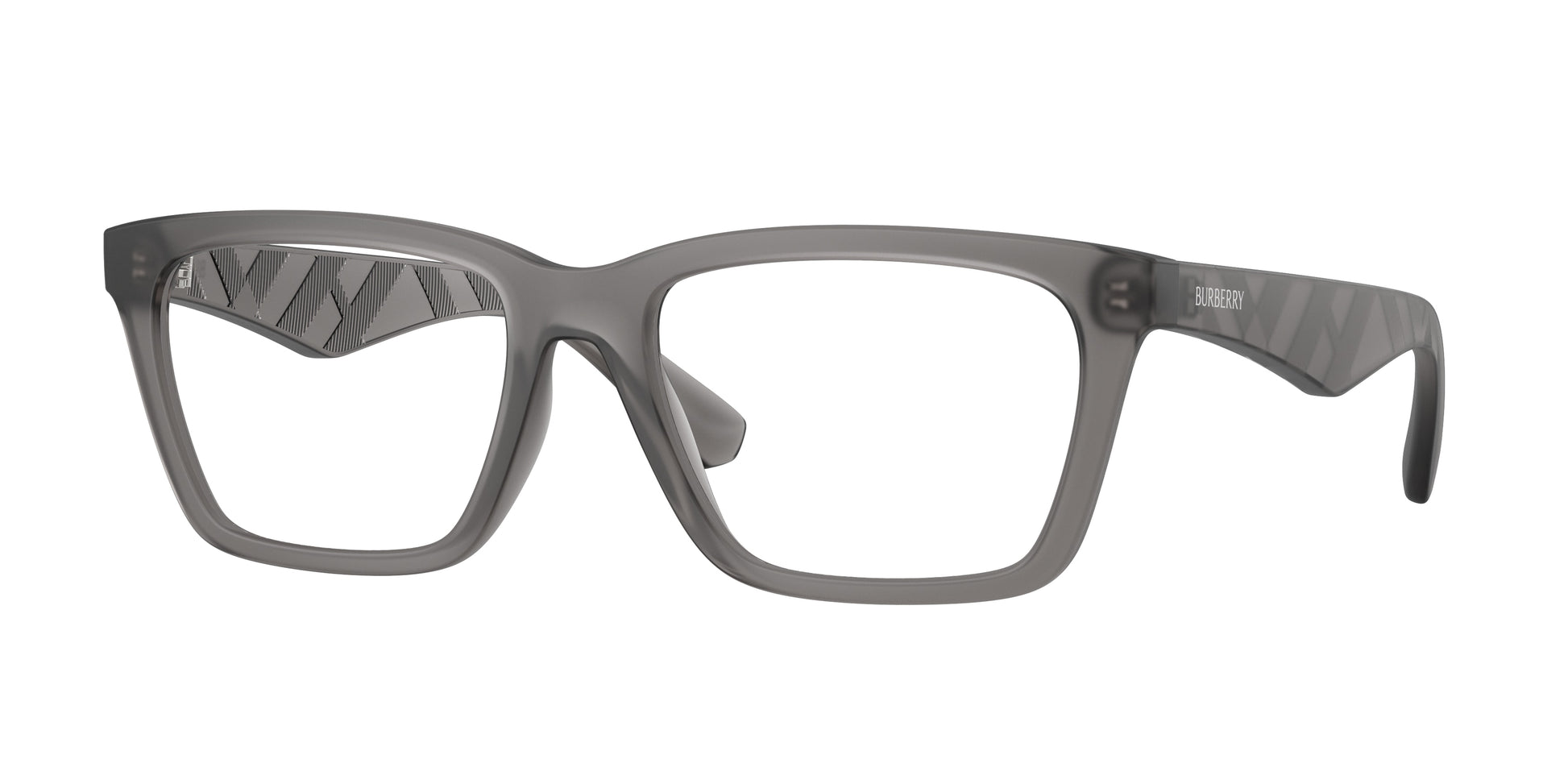 Burberry BE2446U Rectangle Eyeglasses  4213-Matte Grey 55-145-18 - Color Map Grey