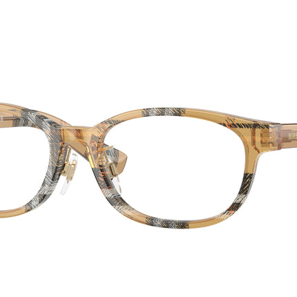 Burberry BE2447D Oval Eyeglasses  4163-Check Sand 51-140-16 - Color Map Brown