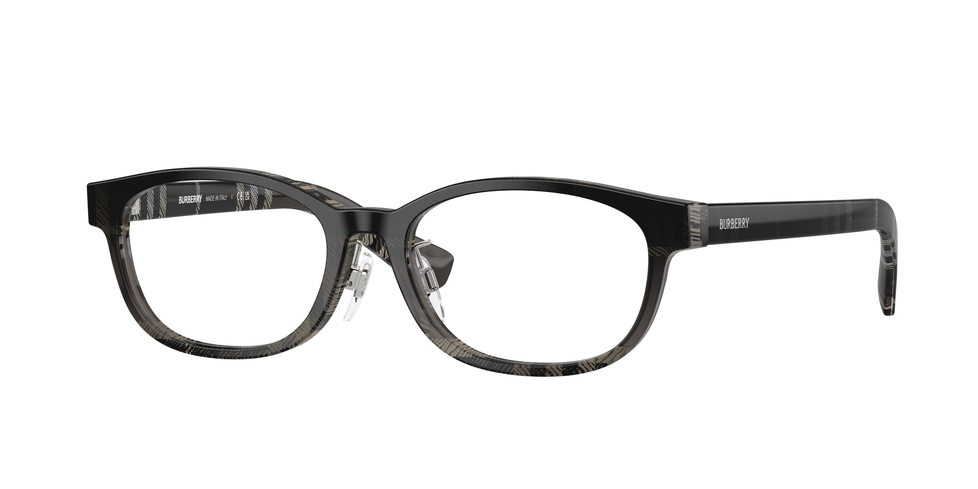 Burberry BE2447D Oval Eyeglasses  4200-Grey Check 51-140-16 - Color Map Grey