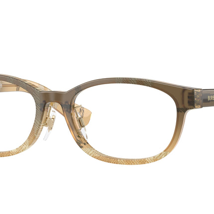 Burberry BE2447D Oval Eyeglasses  4201-Check Beige 51-140-16 - Color Map Brown
