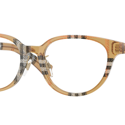 Burberry BE2448D Phantos Eyeglasses  4163-Check Sand 53-140-18 - Color Map Brown