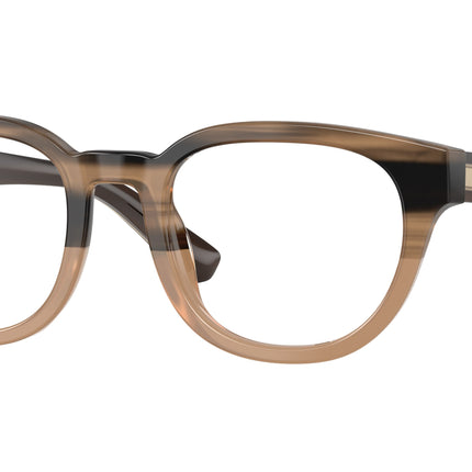 Burberry BE2454F Round Eyeglasses  4207-Striped Beige 51-145-20 - Color Map Beige