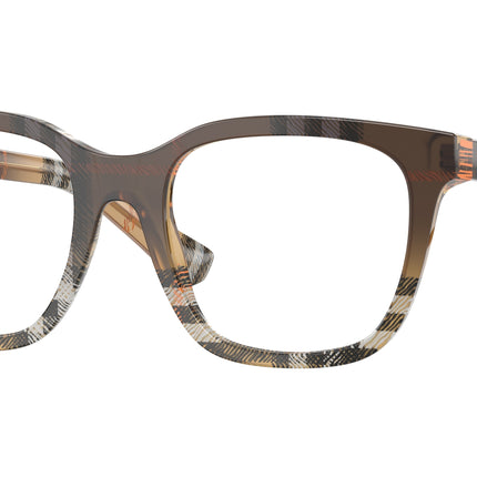 Burberry BE2455 Square Eyeglasses  4202-Check Gradient Sand 52-140-19 - Color Map Brown