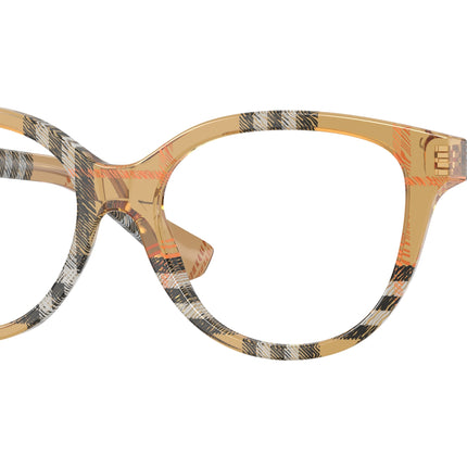 Burberry BE2456 Cat Eye Eyeglasses  4163-Check Sand 54-140-17 - Color Map Brown