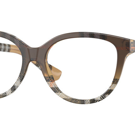 Burberry BE2456 Cat Eye Eyeglasses  4202-Check Gradient Sand 54-140-17 - Color Map Brown