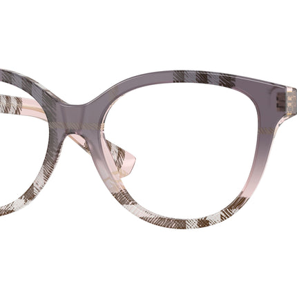 Burberry BE2456 Cat Eye Eyeglasses  4220-Check Gradient Bow 54-140-17 - Color Map Pink
