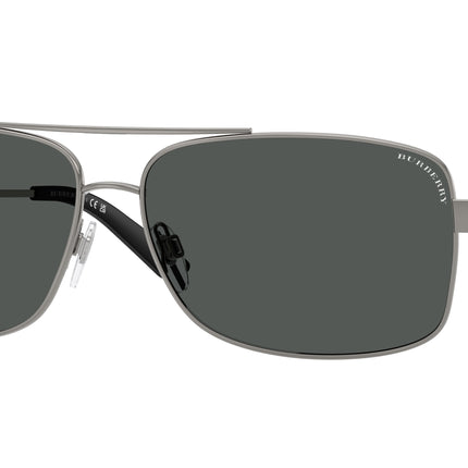 Burberry BE3074 Rectangle Sunglasses  100387-Gunmetal 63-135-15 - Color Map Grey