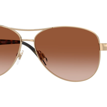 Burberry BE3080 Pilot Sunglasses  114513-Light Gold 59-135-14 - Color Map Gold