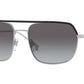 Burberry HOLBORN BE3117 Square Sunglasses  10058G-Silver/Black 58-145-18 - Color Map Silver