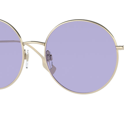 Burberry PIPPA BE3132 Round Sunglasses  11091A-Light Gold 58-140-19 - Color Map Gold