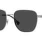 Burberry DREW BE3142 Square Sunglasses  100587-Silver 55-145-19 - Color Map Silver