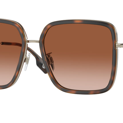 Burberry DIONNE BE3145D Square Sunglasses  110913-Dark Havana 58-140-16 - Color Map Brown
