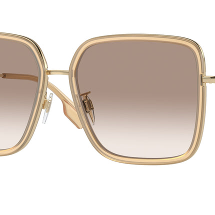Burberry DIONNE BE3145D Square Sunglasses  134913-Opal Beige 58-140-16 - Color Map Brown