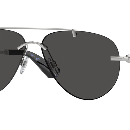 Burberry BE3151 Pilot Sunglasses  100587-Silver 60-140-13 - Color Map Silver