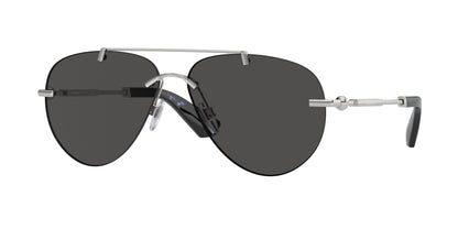 Burberry BE3151 Pilot Sunglasses  100587-Silver 60-140-13 - Color Map Silver