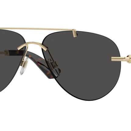 Burberry BE3151 Pilot Sunglasses  110987-Light Gold 60-140-13 - Color Map Gold